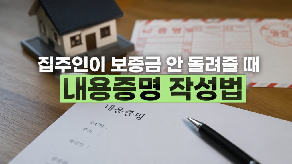 내용증명 작성법