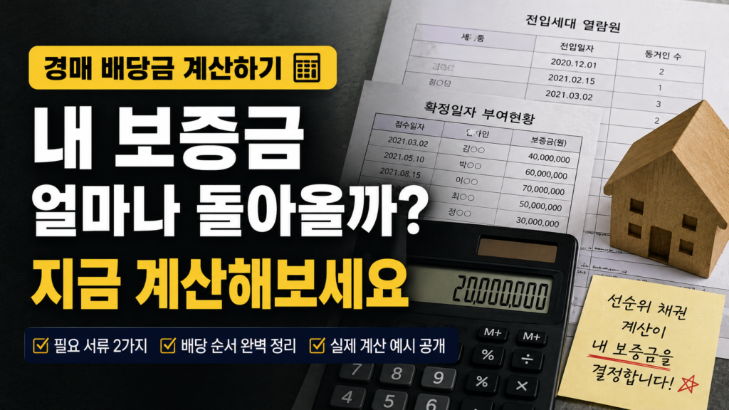 경매 배당금 계산