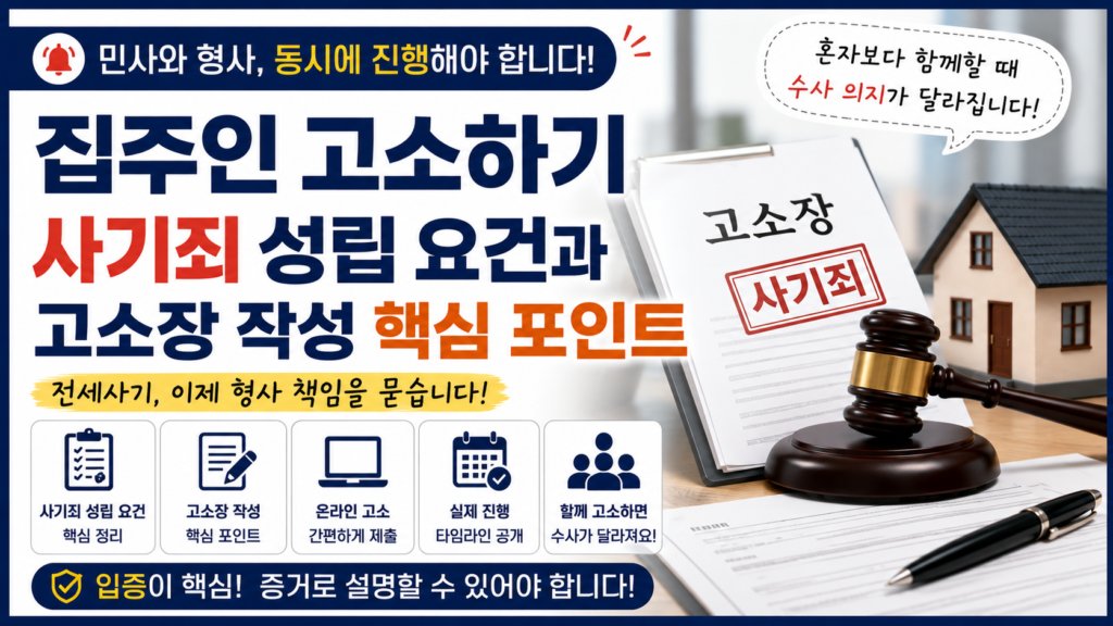 전세 사기 집주인 형사 고소